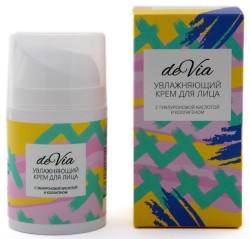 Крем для лица deVia увлажняющий с гиалуроновой кислотой и коллагеном 50 мл